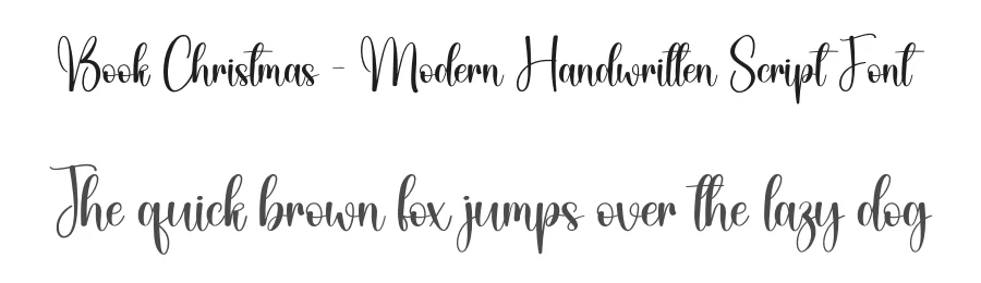 Book Christmas – Modern Handwritten Script Font by creativeletter — Script Handwritten Font