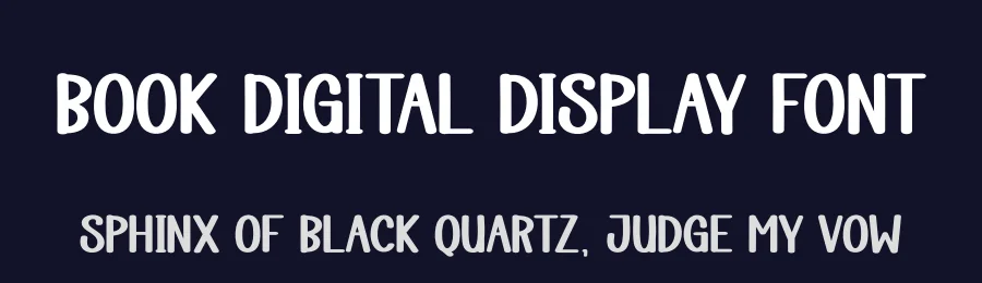 Book Digital Display Font by creativeletter — Display Font — thumbnail 2