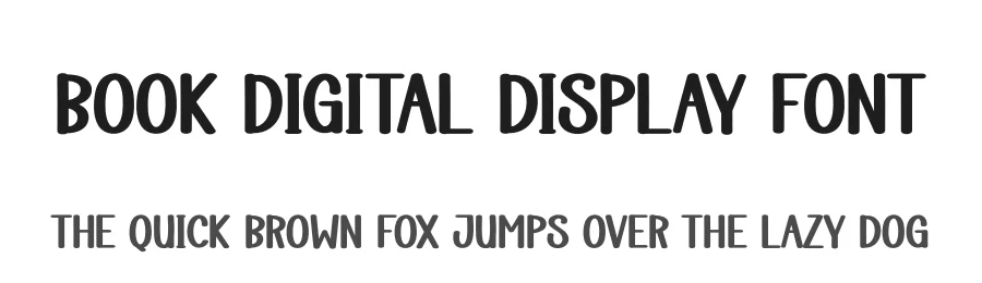 Book Digital Display Font by creativeletter — Display Font
