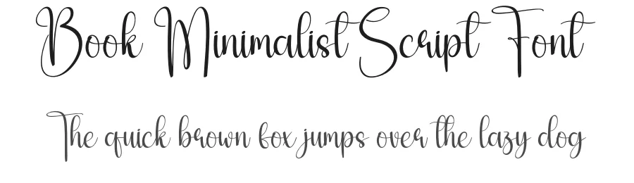 Book Minimalist Script Font by creativeletter — Script Handwritten Font