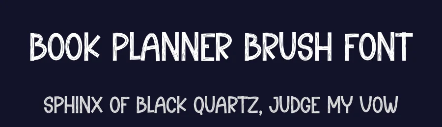 Book Planner Brush Font by andikastudio — Display Font — thumbnail 2