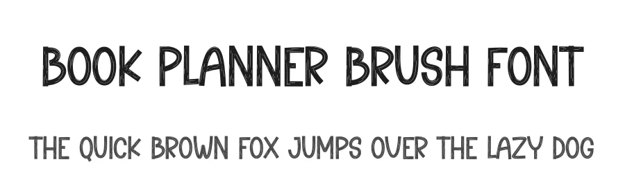 Book Planner Brush Font by andikastudio — Display Font