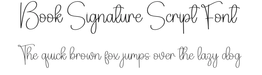 Book Signature Script Font by creativeletter — Script Handwritten Font