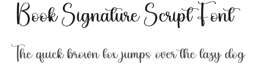 Book Signature Script Font by creativeletter — Script Handwritten Font