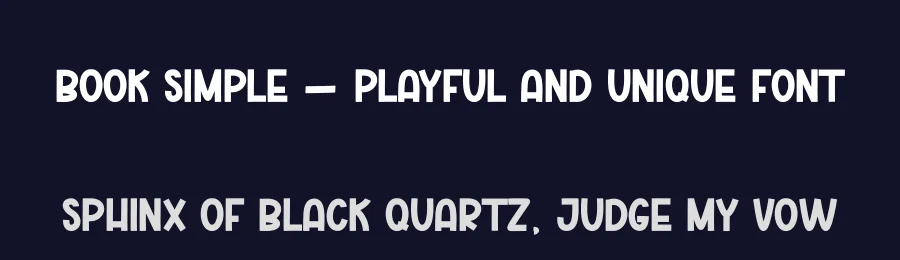 Book Simple – Playful And Unique Font by andikastudio — Display Font — thumbnail 2
