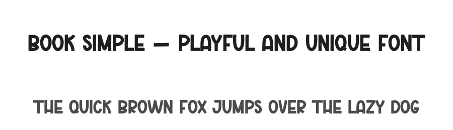 Book Simple – Playful And Unique Font by andikastudio — Display Font