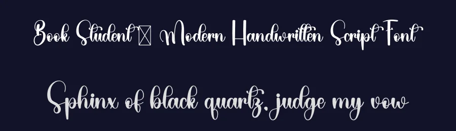 Book Student – Modern Handwritten Script Font by freshtypeink — Script Handwritten Font — thumbnail 2