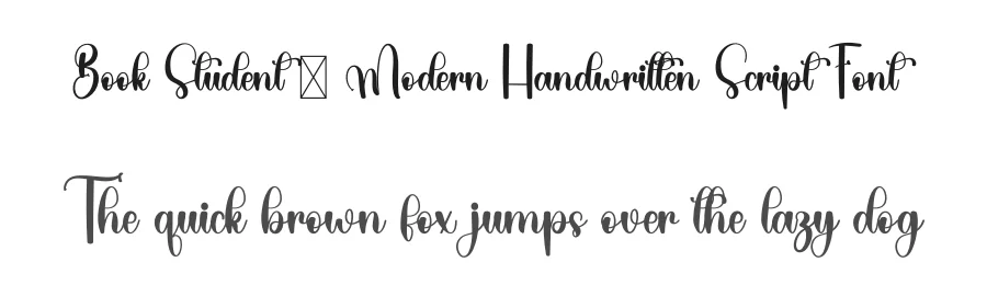 Book Student – Modern Handwritten Script Font by freshtypeink — Script Handwritten Font