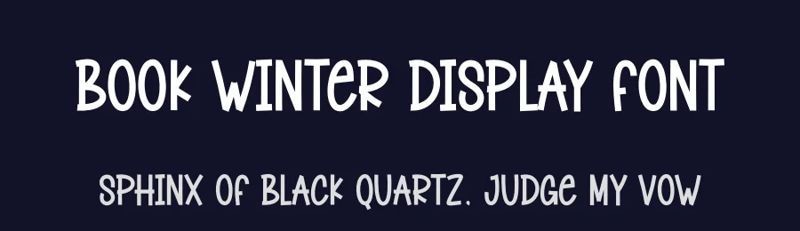 Book Winter Display Font by andikastudio — Display Font — thumbnail 2