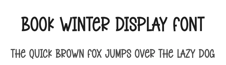 Book Winter Display Font by andikastudio — Display Font