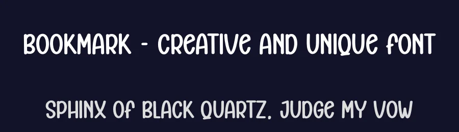 Bookmark – Creative And Unique Font by creativeletter — Display Font — thumbnail 2