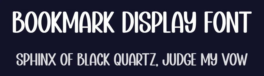 Bookmark Display Font by Minimalist Eyes — Display Font — thumbnail 2