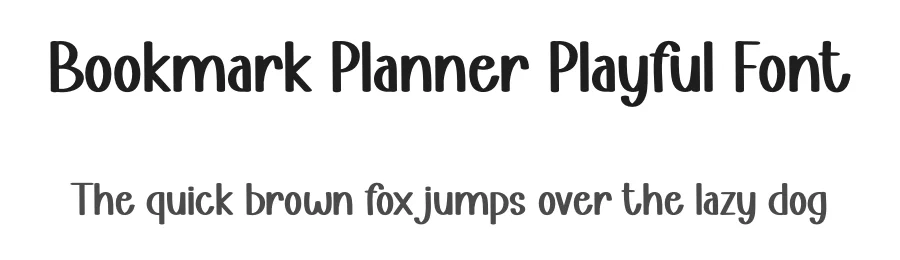 Bookmark Planner Playful Font by freshtypeink — Display Font