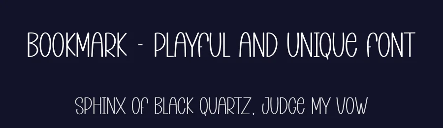 Bookmark – Playful And Unique Font by creativeletter — Display Font — thumbnail 2