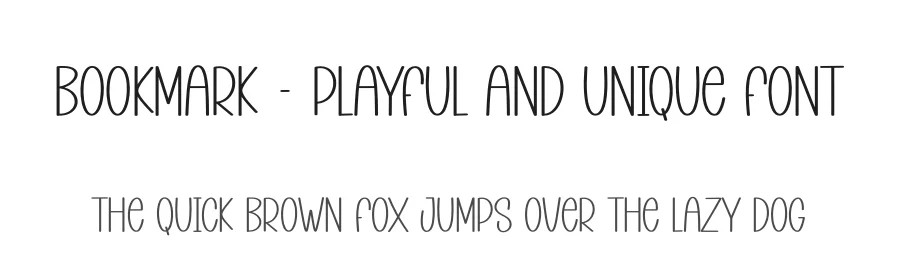 Bookmark – Playful And Unique Font by creativeletter — Display Font