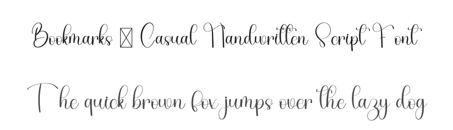 Bookmarks – Casual Handwritten Script Font by freshtypeink — Script Handwritten Font