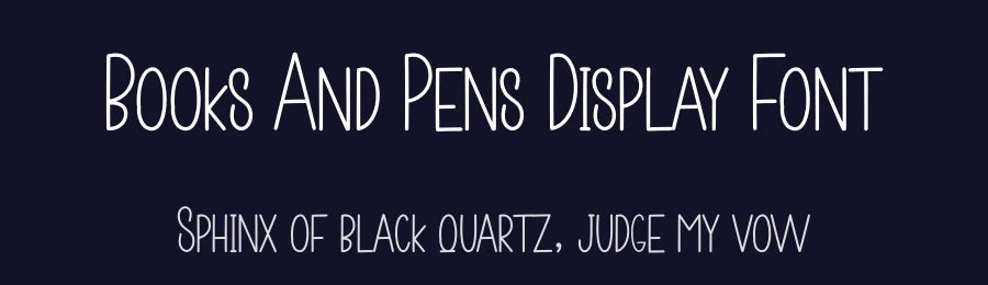 Books And Pens Display Font by creativeletter — Display Font — thumbnail 2