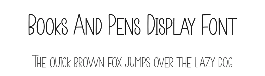 Books And Pens Display Font by creativeletter — Display Font