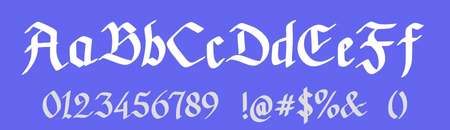 Books Vhasenti Blackletter Font by Dhabee — Blackletter Font — thumbnail 3