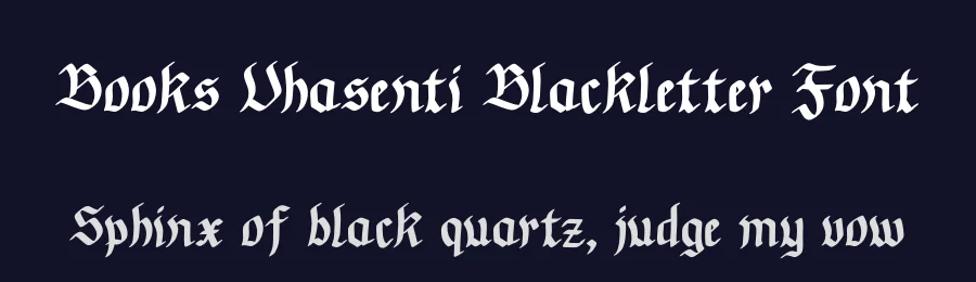 Books Vhasenti Blackletter Font by Dhabee — Blackletter Font — thumbnail 2