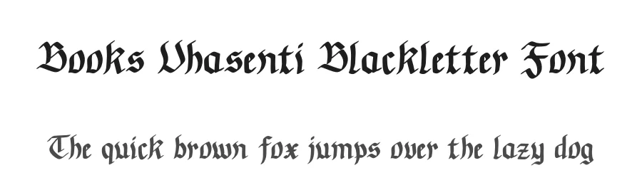 Books Vhasenti Blackletter Font by Dhabee — Blackletter Font