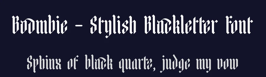 Boombie – Stylish Blackletter Font by timelesstype.co — Blackletter Font — thumbnail 2