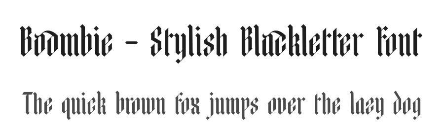 Boombie – Stylish Blackletter Font by timelesstype.co — Blackletter Font