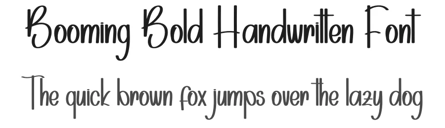 Booming Bold Handwritten Font by freshtypeink — Script Handwritten Font