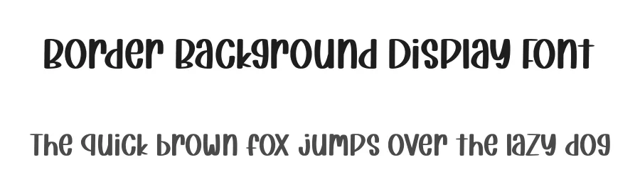 Border Background Display Font by Craftedtype — Decorative Font