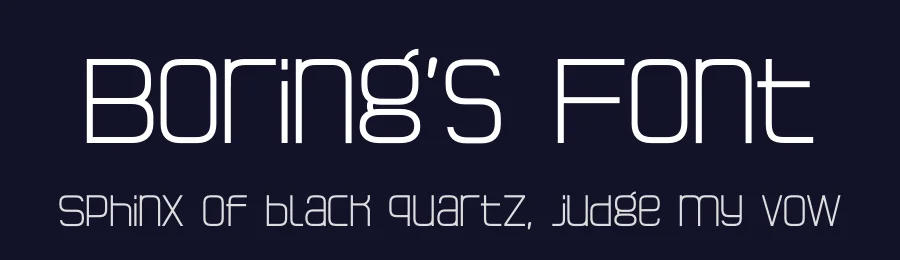 Boring’s Font by Almeera Studio — Sans Serif Font — thumbnail 2