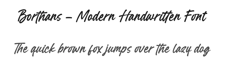 Borthans – Modern Handwritten Font by letterenastudios — Serif Font