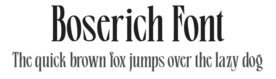 Boserich Font by burntilldead — Serif Font