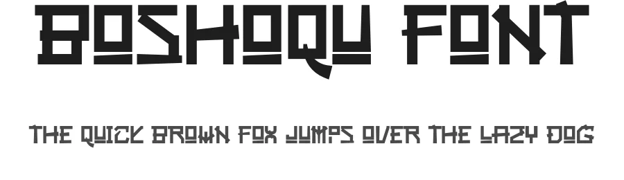 Boshoqu Font by idealeksis — Display Font