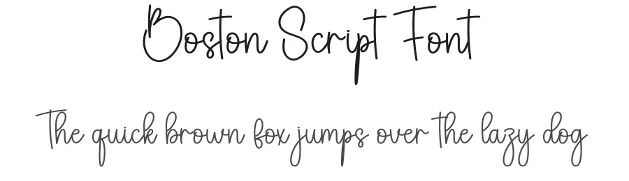 Boston Script Font by creativeletter — Script Handwritten Font