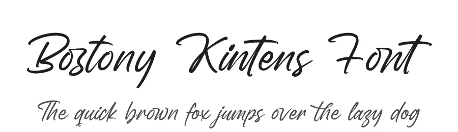 Bostony Kintens Font by letterenastudios — Script Handwritten Font