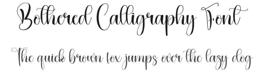 Bothered Calligraphy Font by creativeletter — Script Handwritten Font