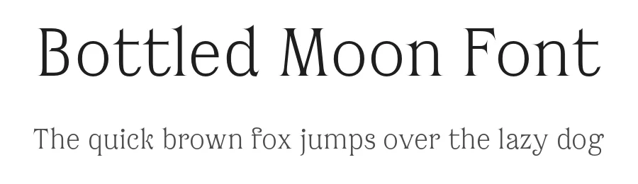 Bottled Moon Font by Tour De Force — Serif Font