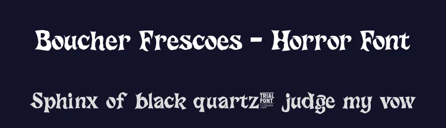 Boucher Frescoes – Horror Font by 177Studio — Display Font — thumbnail 2