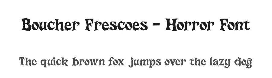Boucher Frescoes – Horror Font by 177Studio — Display Font