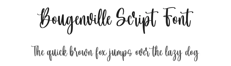 Bougenville Script Font by Mozatype — Script Handwritten Font