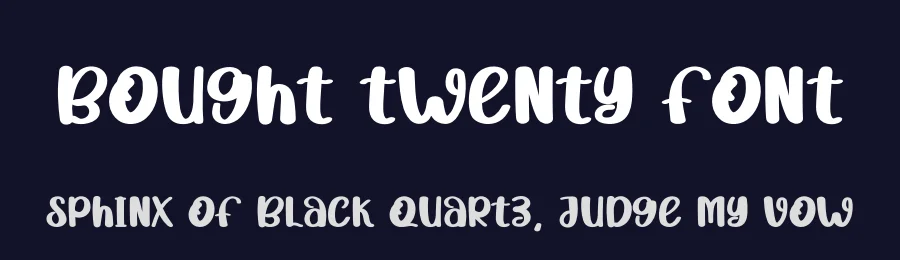 Bought Twenty Font by andikastudio — Display Font — thumbnail 2