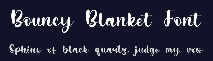 Bouncy Blanket Font by qwrtype — Script Handwritten Font — thumbnail 2