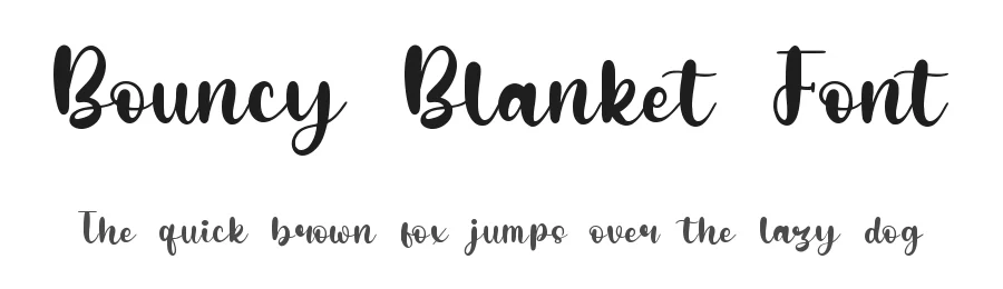 Bouncy Blanket Font by qwrtype — Script Handwritten Font