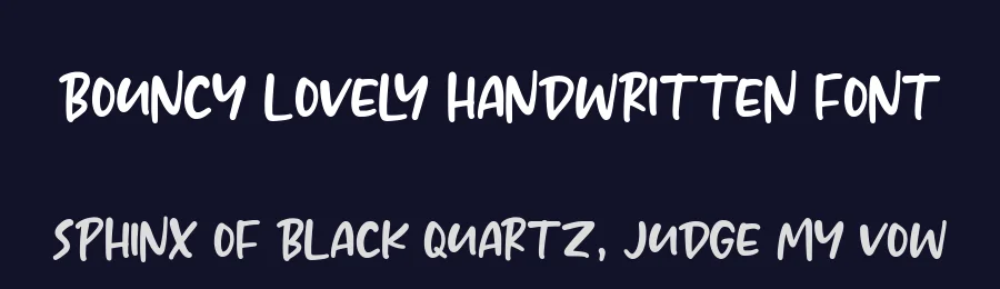 Bouncy Lovely Handwritten Font by balpirick — Script Handwritten Font — thumbnail 2