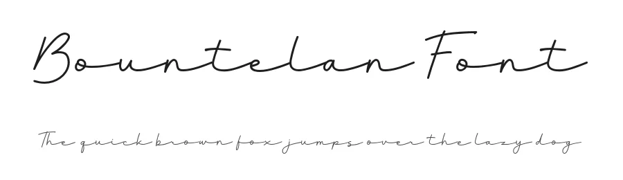 Bountelan Font by twinletter — Script Handwritten Font