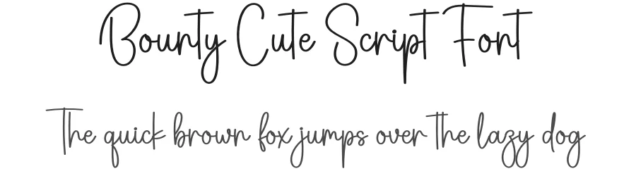 Bounty Cute Script Font by creativeletter — Script Handwritten Font