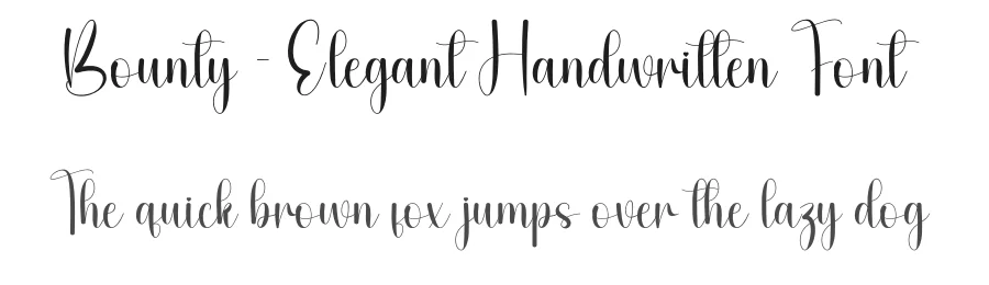 Bounty – Elegant Handwritten Font by andikastudio — Script Handwritten Font