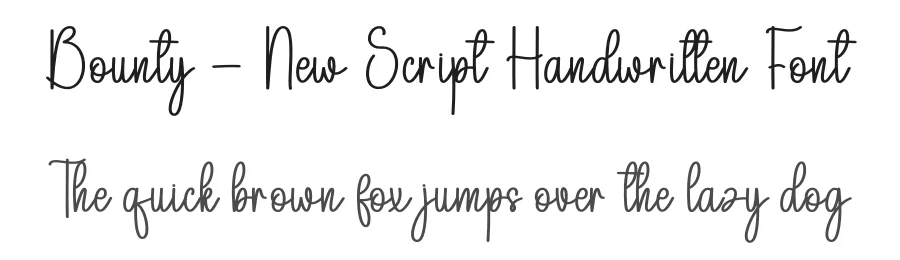 Bounty – New Script Handwritten Font by andikastudio — Script Handwritten Font