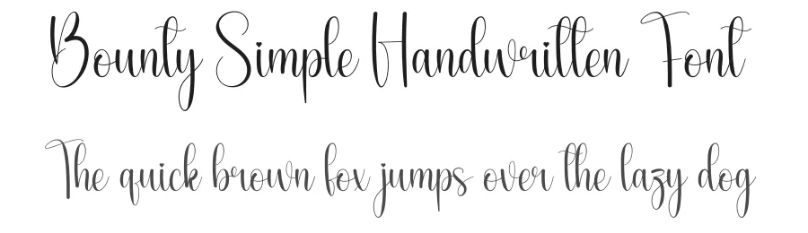 Bounty Simple Handwritten Font by andikastudio — Script Handwritten Font