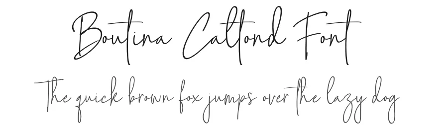 Boutina Caltond Font by muzletter — Script Handwritten Font